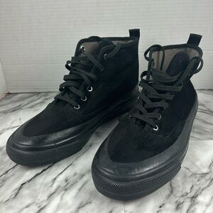 SeaVees Mariner’s womens black suede ankle sneaker shoes size 9.5